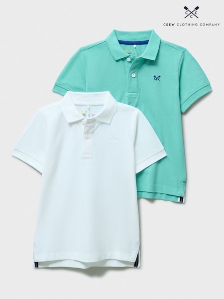 White - Crew Clothing Classic Cotton-piqué Polo Shirts 2 Pack