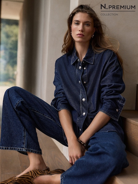 Dark Blue - N.premium Denim Shirt