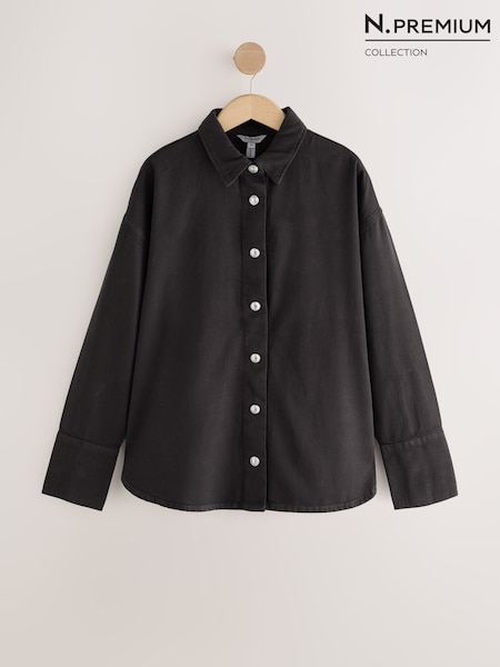 Chocolate Brown - N.premium Denim Shirt