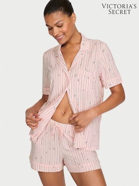 Angel Pink Script - Victoria's Secret Modal Short Pyjamas Set