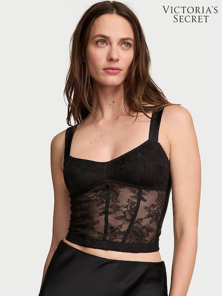 Black - Victoria's Secret Lace & Satin Corset