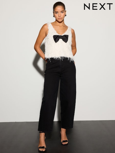 Black - Barrel Leg Jeans