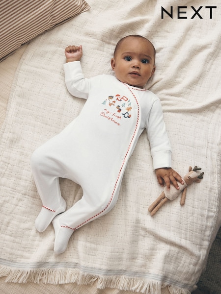 Neutral My First - Christmas Baby Sleepsuit (0-18mths)