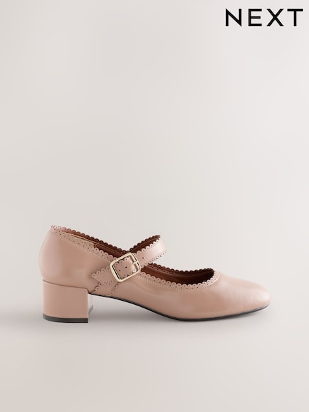 Camel - Forever Comfort® Scallop Low Block Heels