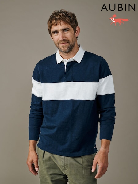 Blue - Regular Aubin Blue Irnham Rugby Shirt