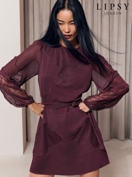 lipsy christmas dresses | Red Luxurious Gorgeous Burgundy Split