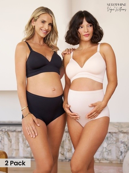 Black & Almond - Seraphine Plunge Nursing Bras 2 Pack