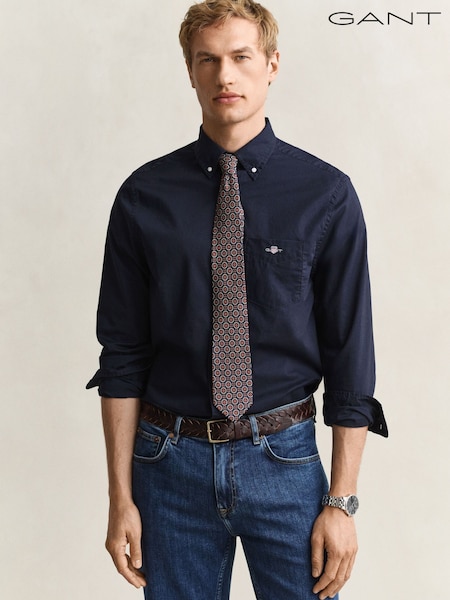 Blue - Regular Gant Classic Poplin Shirt