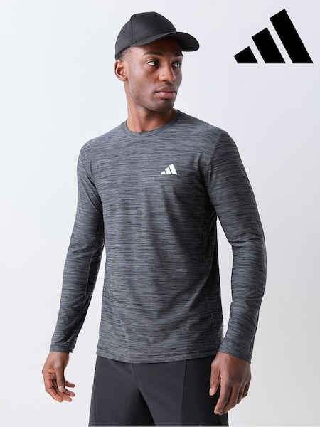 Grey - Regular Adidas Workout Essentials Flex Longsleeve T-shirt