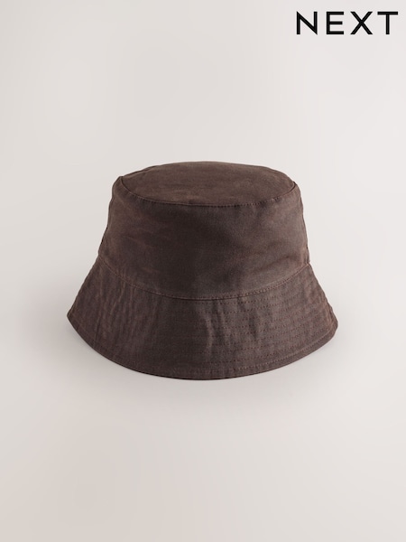 Chocolate Brown - Wax Coated Bucket Hat
