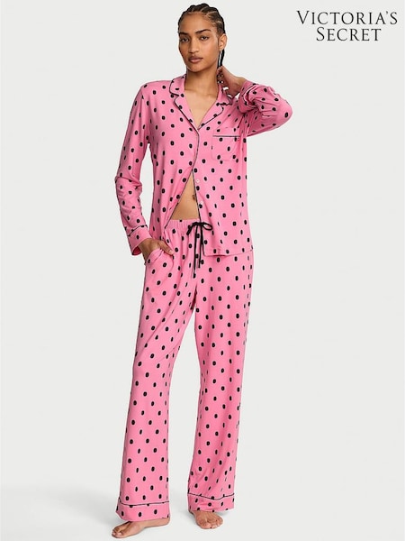 Pink Polka Dot - Victoria's Secret Modal Long Pyjamas Set