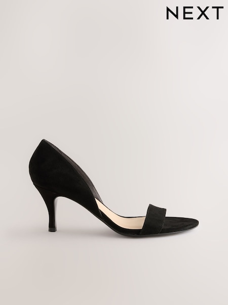 Black - Forever Comfort® Two Part Heeled Sandals