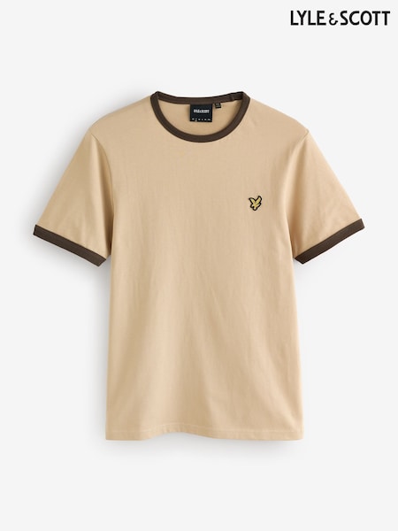 Brown - Regular Lyle & Scott Ringer T-shirt