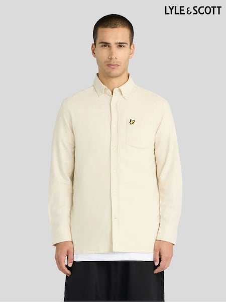 Brown - Regular Lyle & Scott Plain Flannel Shirt
