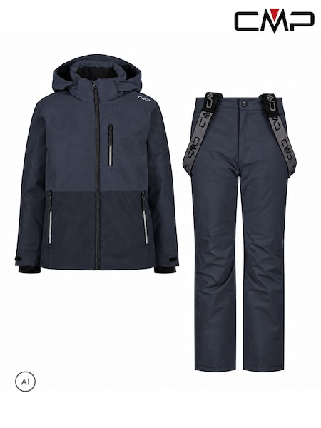 Grey - Cmp Colourblock Waterproof Ski Jacket And Trousers Set