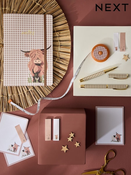 Hamish The Highland Cow Notebook Stationery Set
