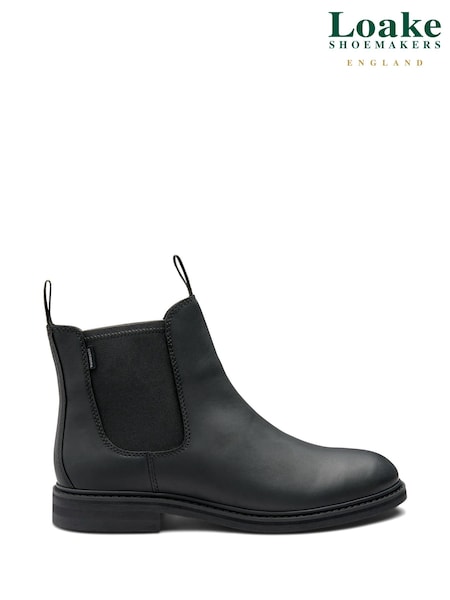 Black - Regular Loake Oiled Nubuck Waterproof Chelsea Boots