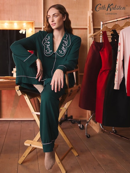 Green - Cath Kidston Button Through Pyjamas Set