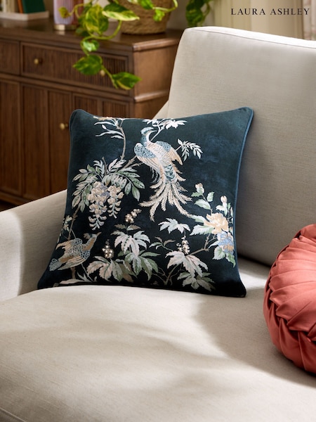 Laura Ashley Attleton Midnight Seaspray Cushion