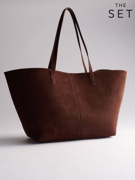 Brown Faux Suede - The Set Tote Bag