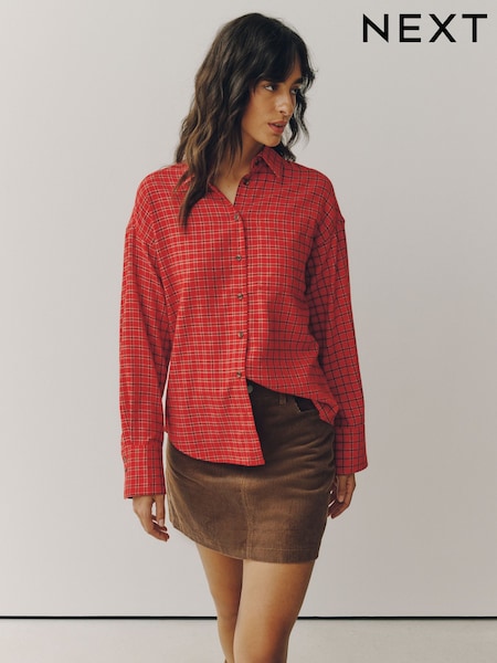 Red Check - Flannel Long Sleeve Shirt