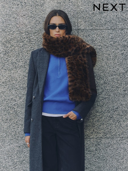 Leopard Print - Heavyweight Fur Scarf