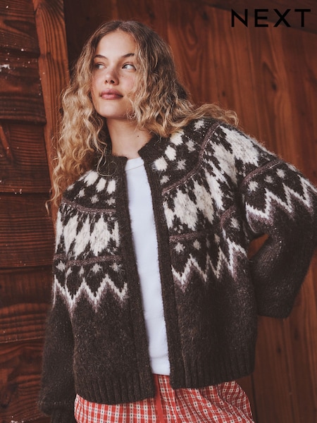 Multi Fairisle Print - Cardigan Cover-up