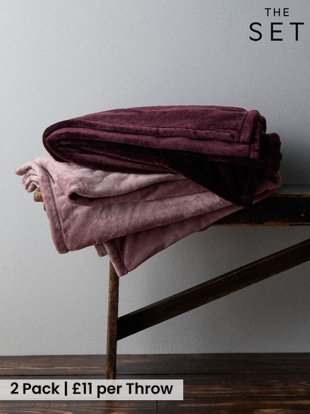 The Set 2 Pack Fleece Throws