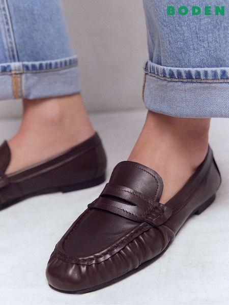 Brown - Boden Soft Flexi Loafers