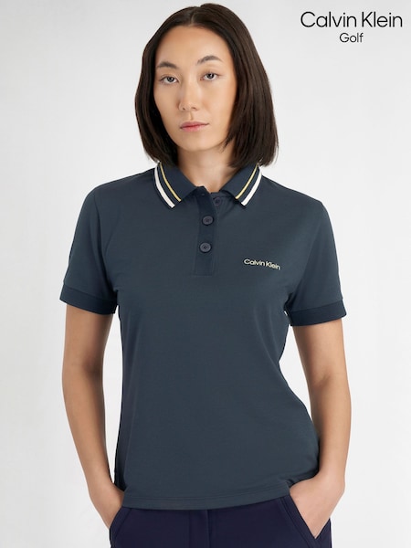 Blue - Calvin Klein Golf Lumi Polo Shirt