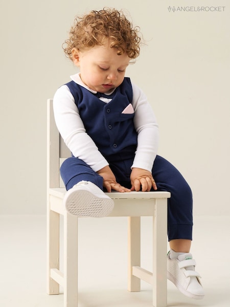 Blue - Angel & Rocket Jude Smart Waistcoat One Piece
