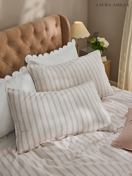 Laura Ashley Henley Stripe 100% Cotton Pillowcases