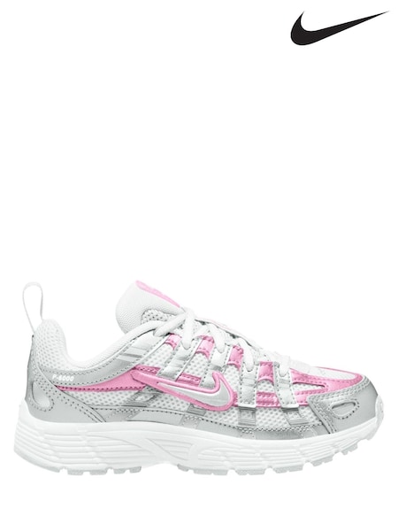 White/Pink Foam - Nike Junior P6000 Trainers