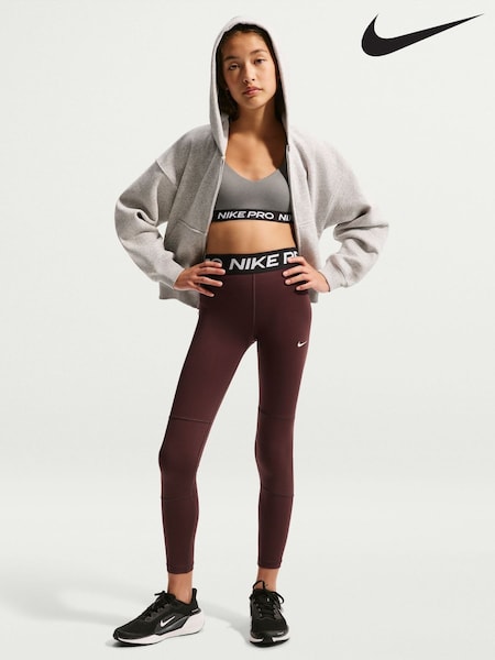 Mystic Date Brown - Nike Dri-fit High Waisted Pro Leggings