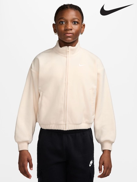 Chalk White - Nike Sportswear Fleece Long-sleeve Jacket