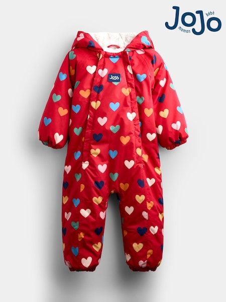 Red Heart - Jojo Maman Bébé Waterproof Snowsuit All-in-one