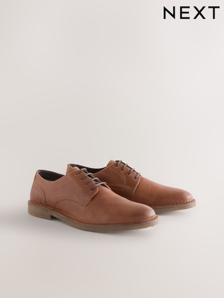 Tan Brown - Regular Leather Desert Shoes