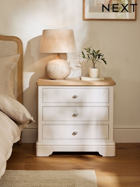 Hampton Country Collection Luxe Painted Oak Hampton Bedside Table
