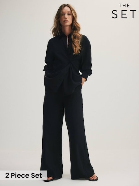 Black - The Set Shirt And Trousers Co-ord Set
