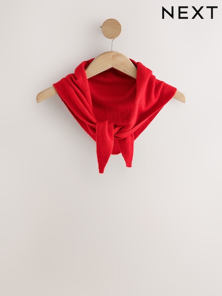 Red - Small Triangle Scarf