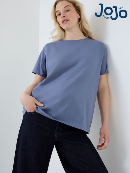 Mid Blue - Jojo Maman Bébé Oversized Boyfriend Maternity Shirt