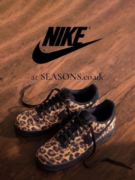 Natural - Nike Leopard Print Air Force 1 Trainers