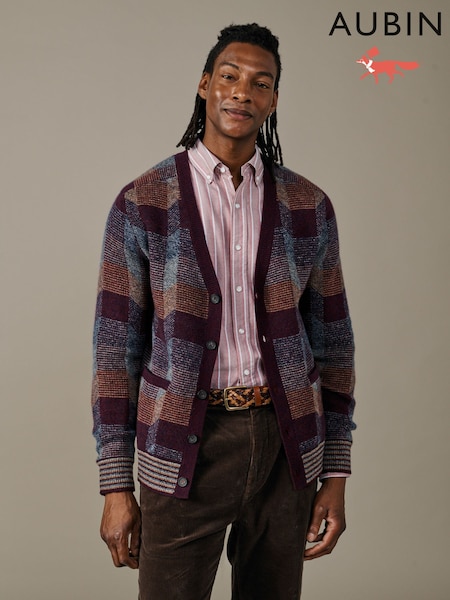 Red - Regular Aubin Red Fournier Abstract Cardigan