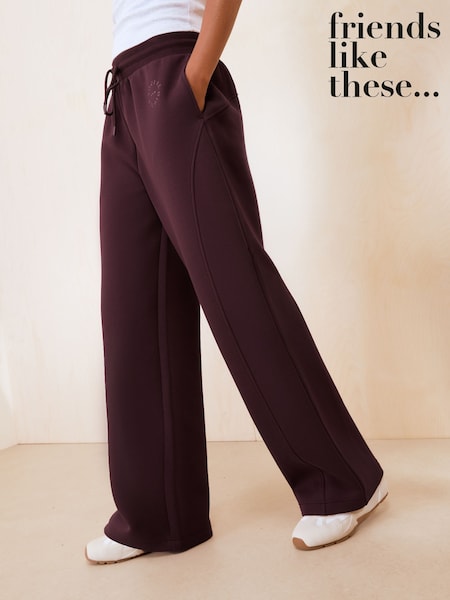 Aubergine Purple - Friends Like These Studio Premium Heavyweight Scuba Seamed Joggers