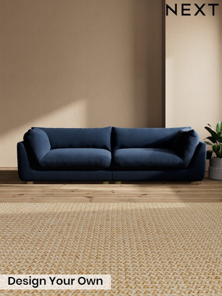 Fine Chenille Easy Clean/Dark Navy Blue - The Cuddle Relaxed Sit