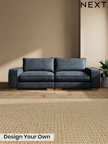 Plush Chenille/Slate Blue - Novella Deep Relaxed Sit