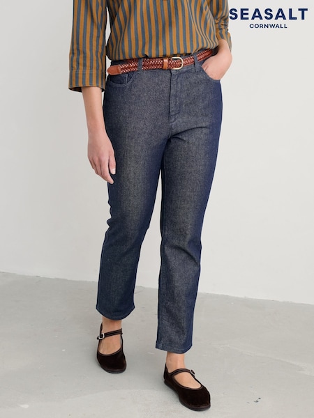 Seasalt Cornwall Blue Petite Mellior Slim Leg Jeans (G47626) | £66