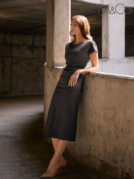 M&Co Black Bow Side Dress (G47639) | £33