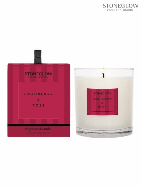 Stoneglow Modern Classics Cranberry & Rose Scented Candle (G47749) | £23