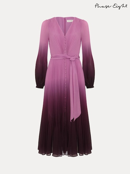 Phase Eight Purple Mira Ombre Dress (G47815) | £179